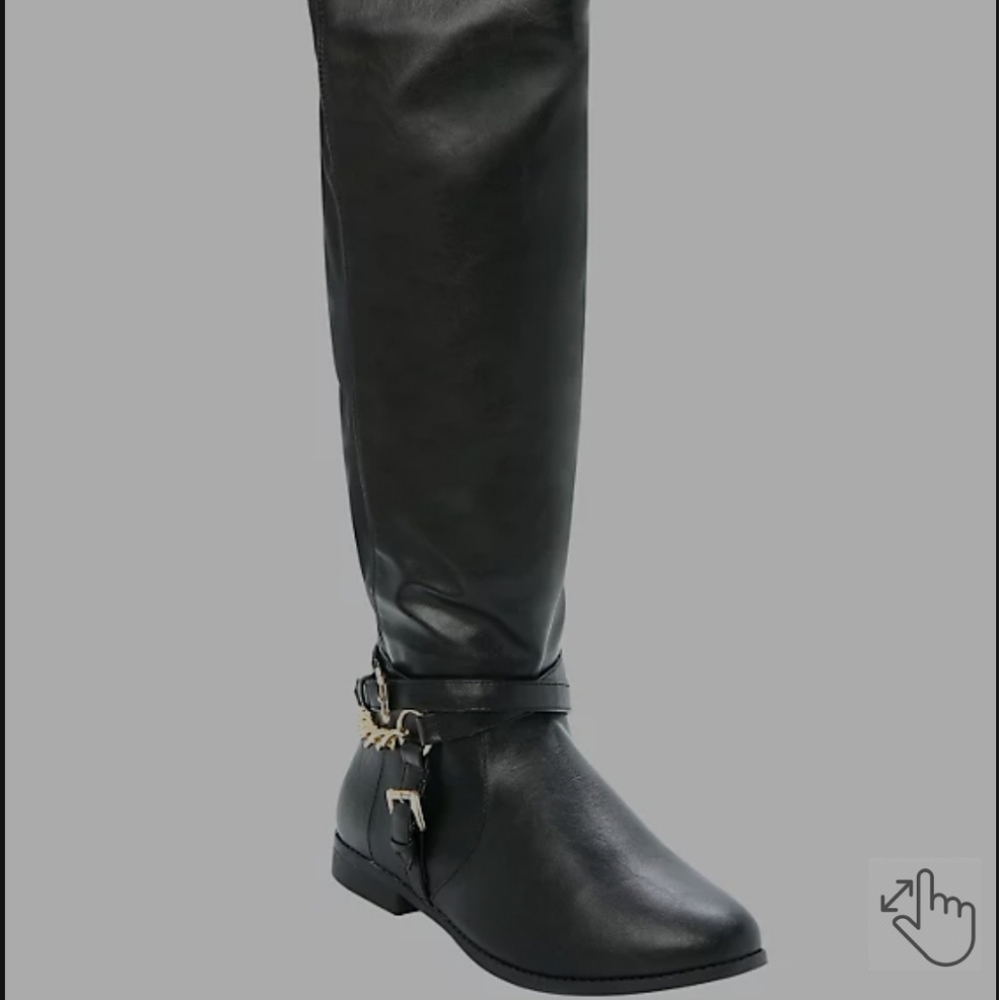 Torrid Black Boot w/ God Chain.
